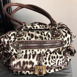 Kathy van Zealand, leopard print, hand bag